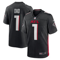 Atlanta Falcons Number 1 Dad Nike Black Game Jersey