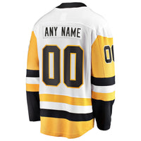 Pittsburgh Penguins Fanatics White Away Breakaway Custom Jersey