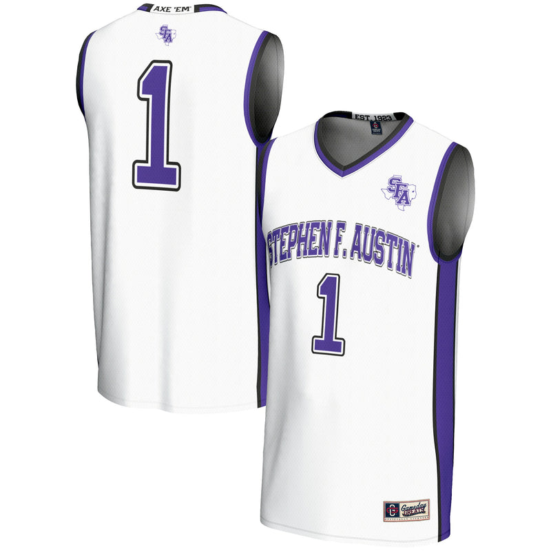 Stephen F Austin Lumberjacks GameDay Greats #1 Basketball Jersey - White