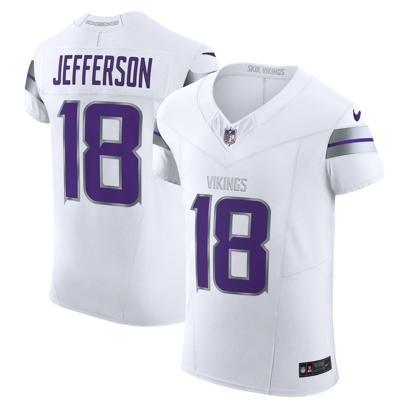 Minnesota Vikings Justin Jefferson Nike White Alternate Vapor F.U.S.E. Elite Player Jersey