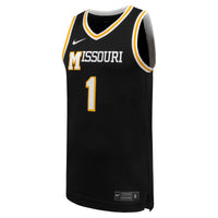 #1 Missouri Tigers Nike Replica Basketball Jersey - Black