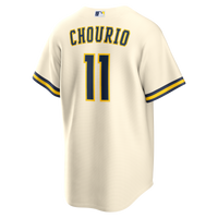 Milwaukee Brewers Jackson Chourio Nike Cream Home Replica Jersey