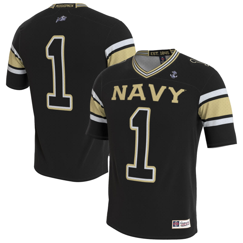 Navy Midshipmen GameDay Greats Lightweight Collegiate Football Blackout Fashion Jersey