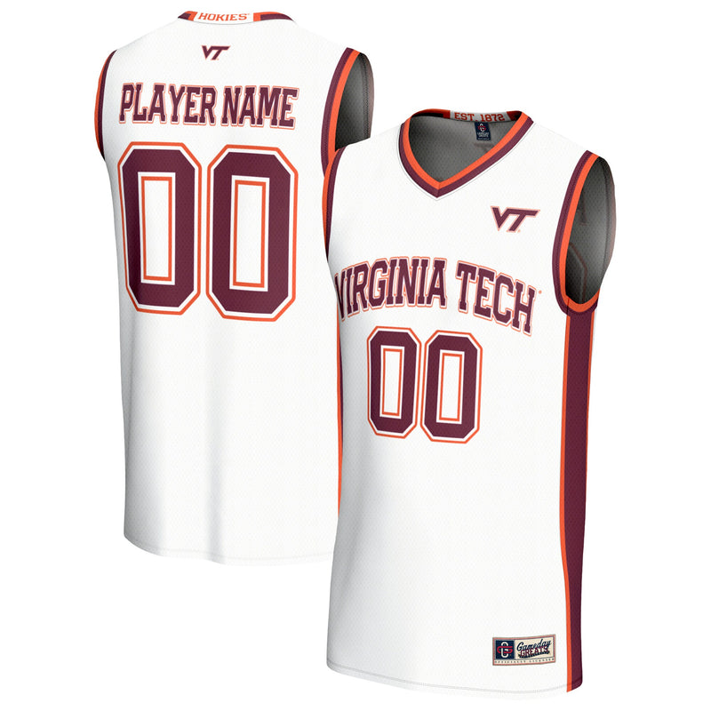 Virginia Tech Hokies GameDay Greats Lightweight Collegiate Basketball NIL Pick-A-Player Fashion Jersey - White