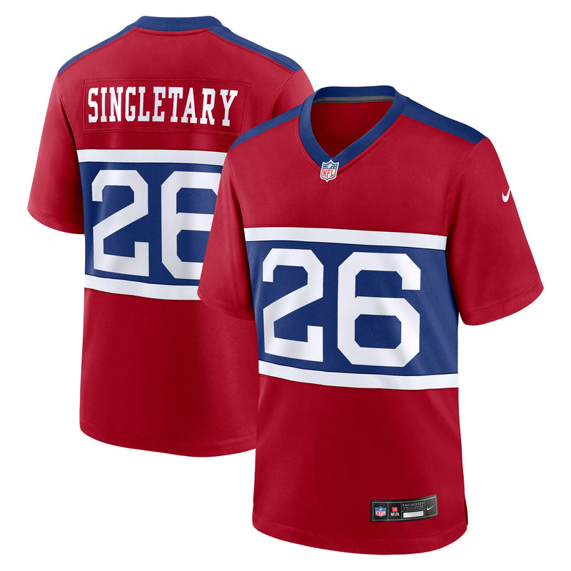 New York Giants Devin Singletary Nike Century Red Alternate Player Game Jersey