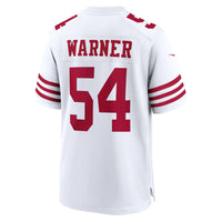 San Francisco 49ers Fred Warner Nike White Team Game Player Jersey