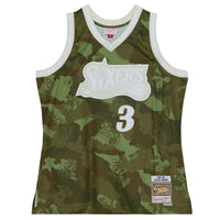 Philadelphia 76ers NBA Allen Iverson 1996 Ghost Green Camo Swingman Jersey By Mitchell & Ness -