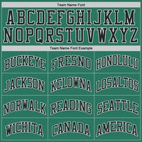 Custom Kelly Green Black-White Authentic Throwback Basketball Jersey